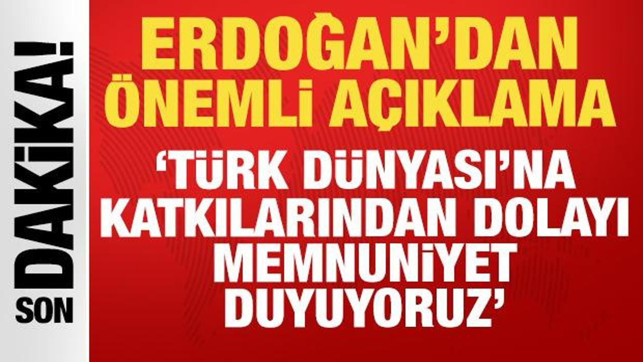 Erdoğan'dan önemli açıklama: Macaristan'ın, Türk Dünyası'na katkılarından dolayı memn